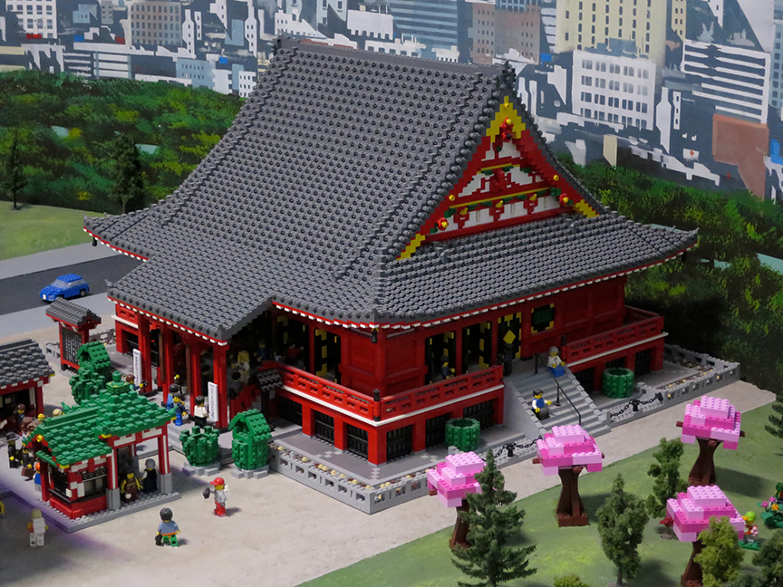 If you're Legoland, you change all the trees in your models to little square cherry trees.