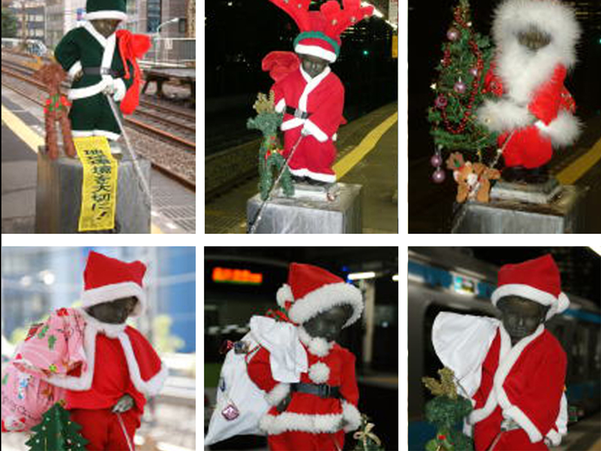 Tokyo’s best-dressed nude statue: It’s that Santa time of year