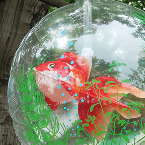 Fish-shaped balloon souvenir at Edogawa Goldfish Festival